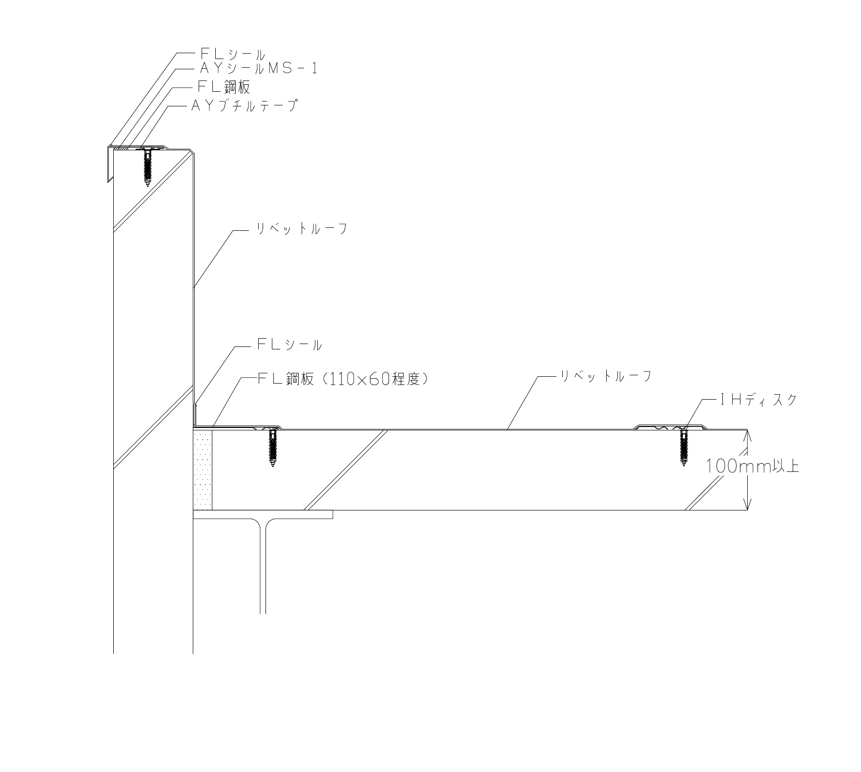 金物の鬼インターネットショップCHUBU 中部 HCS-5-75 後付用よこ引きドレン アスファルト シート防水用 ねじ込式 代引き不可 新素材新作